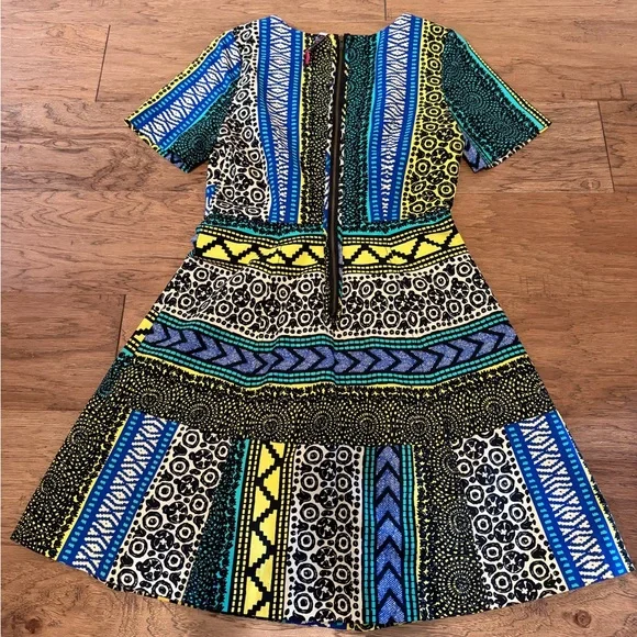 Anthropologie Plenty by Tracy Reese Boho Geometric Mini Dress Size 6 - Picture 7 of 7